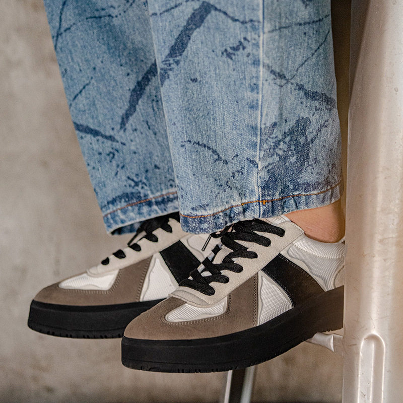 MRA德训鞋熊猫男鞋春季新款百搭复古厚底休闲板鞋透气阿甘鞋潮鞋,淘宝优惠券,粉丝福利购,淘宝优惠卷