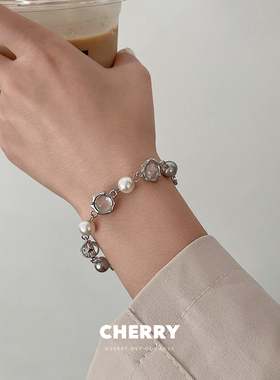 冷淡风月光石珍珠手链女