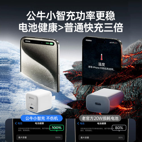 公牛苹果充电头iPhone15充电器快充头14/13promax插头ipad平板30wpd自动断电苹果快充头苹果15充电头充电器-图1