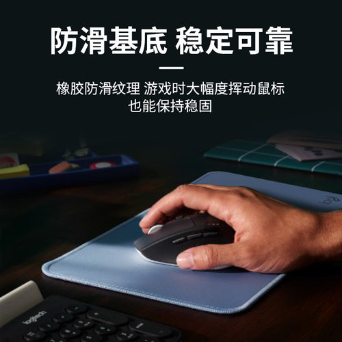 罗技鼠标垫超大加厚细面锁边男生FPS电竞游戏办公键盘垫电脑桌垫 - 图1