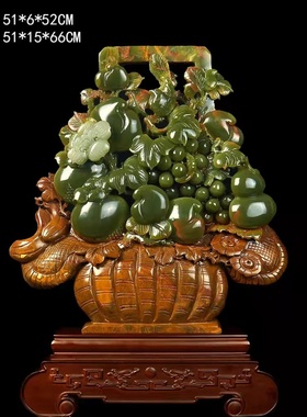 玉石装饰品中式办公室招财摆件