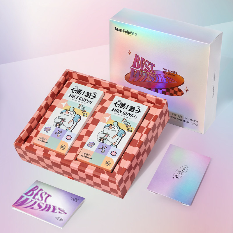 麦左情侣内裤礼盒套装一男一女可爱卡通猛男粉色四角裤送男友礼物