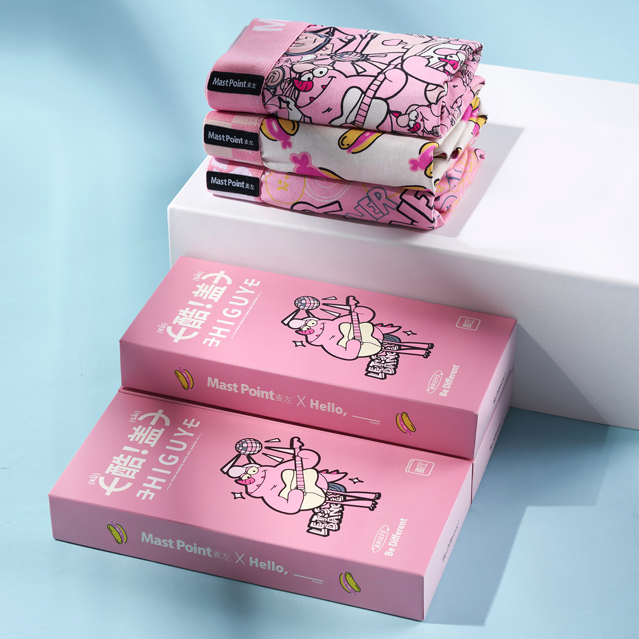 麦左潮牌内裤男卡通男士棉质平角裤 mastpoint麦左内裤