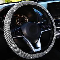 Seven-colour bronzing car steering wheel cover without inner ring elastic band gear sleeve hand brake sleeve hot and drilling star light to set the cover woman