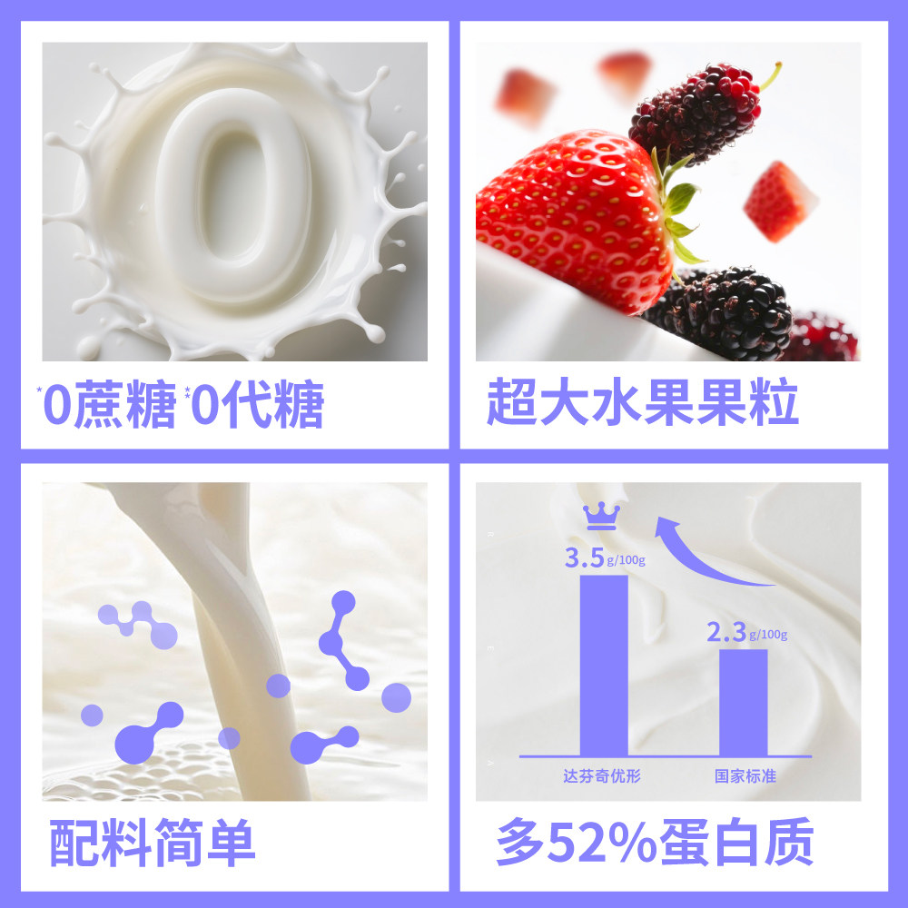 【拍5加赠】达芬奇酸奶优形果味生牛乳发酵低温酸奶320g*1桶