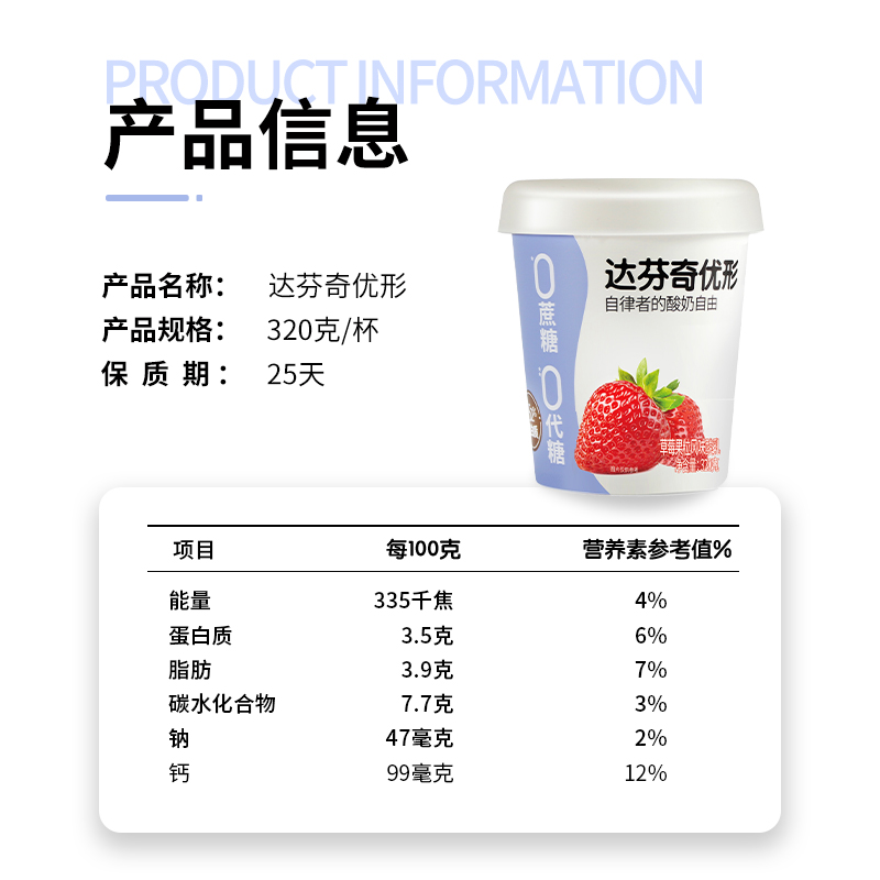 【好物体验专属】新希望达芬奇优形320g*4大果粒风味酸奶 - 图2