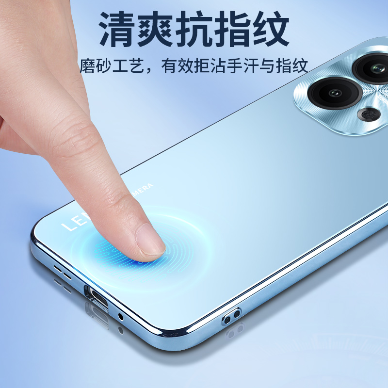 适用于opporeno9手机壳reno9pro新款磨砂玻璃金属镜头全包防摔女男士高级感保护套Oppo简约高端por新品5g超薄 - 图1