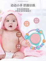 Childrens music Handmade drums Baby toys Early learning wise 0-1-year-old baby rocking the bell 6-12 months 3 gripping training