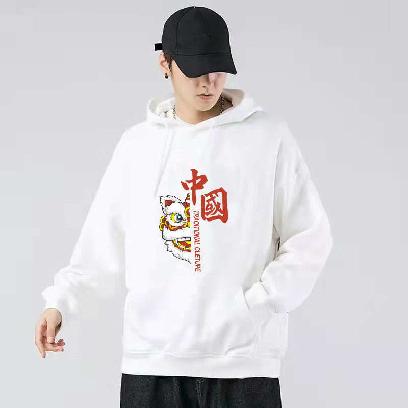 洛亚顿2021秋冬加绒国潮醒狮卫衣 洛亚顿卫衣