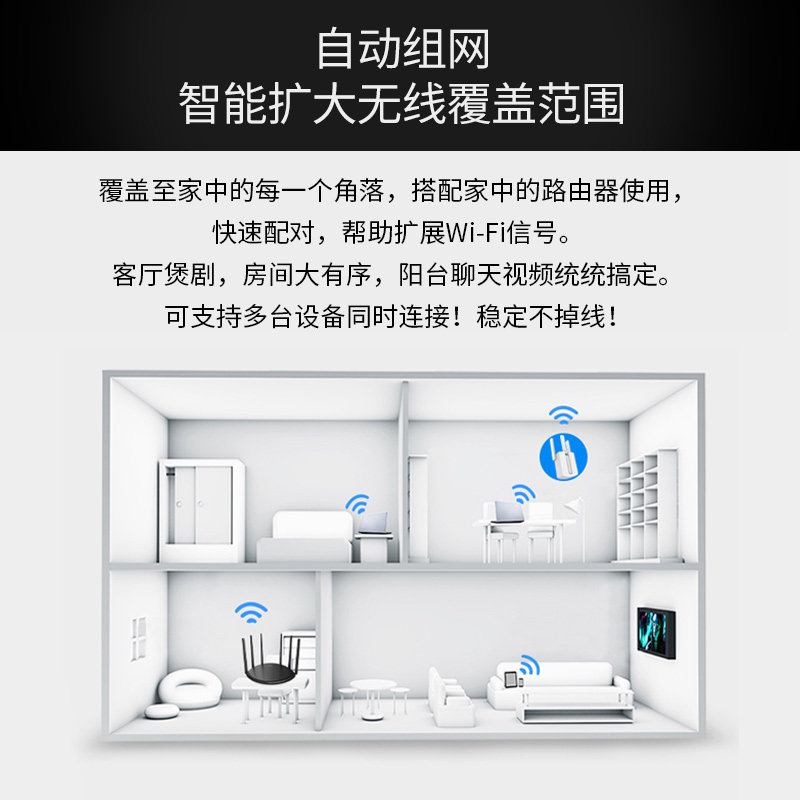 TP-LINK无线wifi信号扩大器家用路由器信号放大器网络中继器低辐射功耗tplink信号扩展器网络信号加强器933RE - 图3