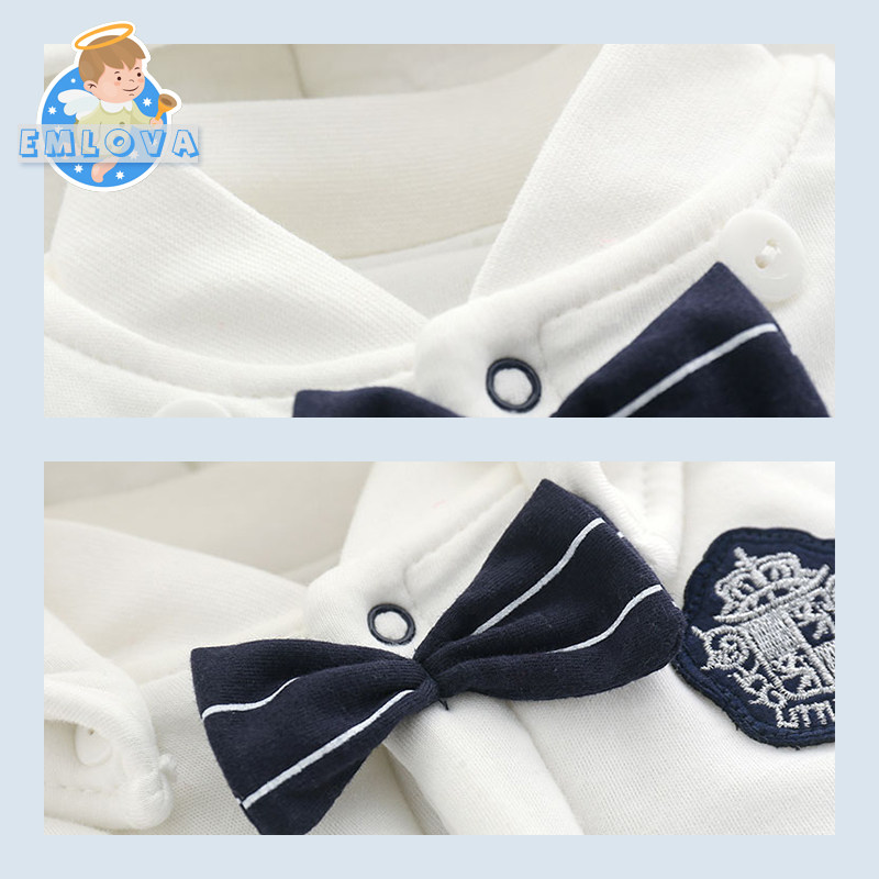 百天男宝宝绅士夹棉满月礼服棉服 emlova连身衣/爬服/哈衣