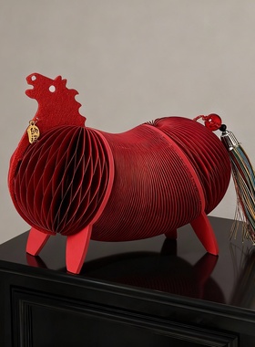 马年新年装饰摆件立体蜂窝折纸可伸缩春节入户门玄关布置2026新款