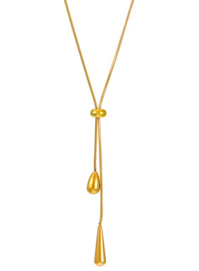 women necklace ladies欧美新款大气时尚简约风水滴吊坠钛钢项链