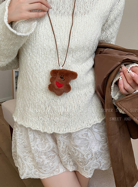 雪岭小熊我们仨狗狗吊坠挂脖项链