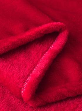 Red Flannel Blanket Soft Throw Blanket On Sofa Bed Plane Tra