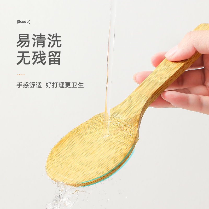 竹铲子不粘锅专用炒菜铲木锅铲家用耐高温木质硅胶木铲子厨具