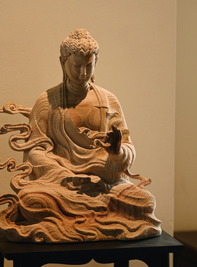 香樟木木雕释迦牟尼佛像雕像