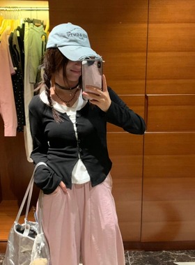 韩系 小众设计古银蝴蝶结项圈女y2k少女甜酷复古滴油花朵项链配饰