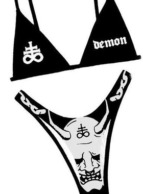 Women's Bikinis Summer Sexy Strange Comics Print Tube Top