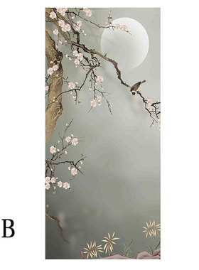 新中式花鸟墙画玄关装饰画芯