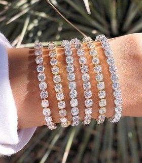 Tennis Brlet Female Zircon Gold Rose Gold Full Diamond Brlet