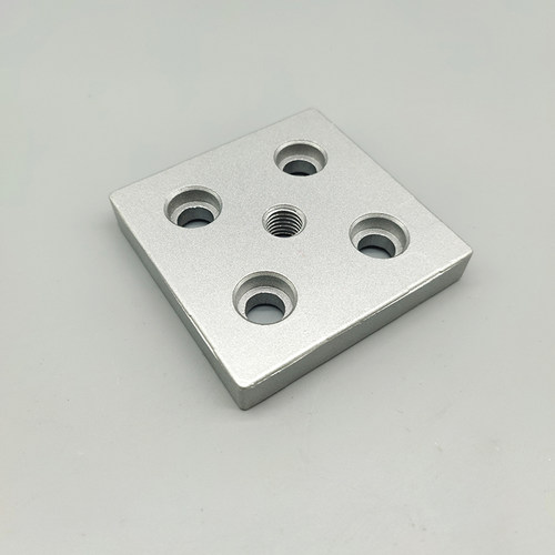 端面连接板工业铝型材4080/3060/6060/8080脚杯脚轮固定板固定件 - 图1