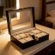 Leather watch box Watch storage box Watch display box Watch box Watch box Multiple watch jewelry box Skylight bracelet box