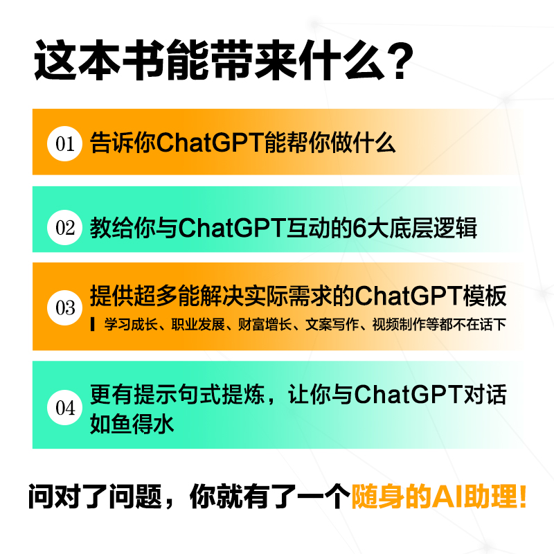 chatgpt4使用指南教科书 如何高效向GPT提问 AI人工智能gpt教程代问写作技巧书籍人民邮电 - 图2