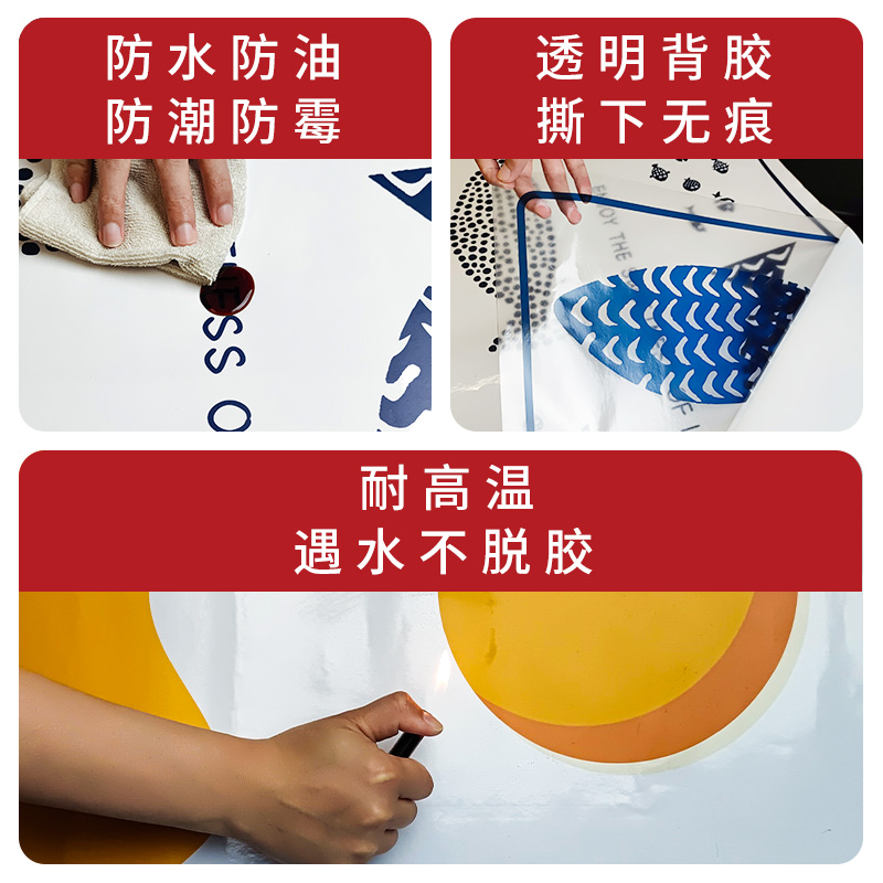 厨房防油贴纸防水自粘灶台装饰用品乔迁之喜新居布置搬家平安喜乐