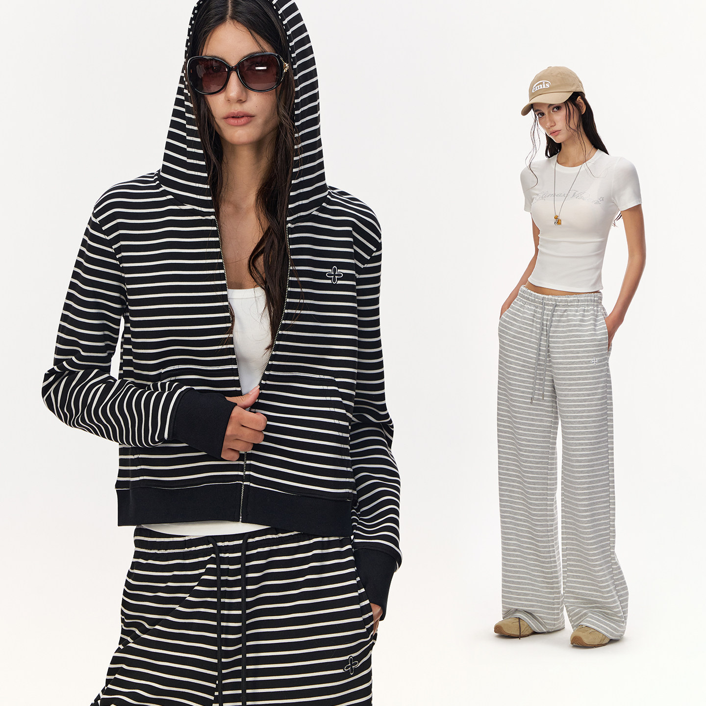 CLIMAX VISION松弛假日轻盈空气感撞色条纹连帽卫衣/休闲直筒卫裤,淘宝优惠券,粉丝福利购,淘宝优惠卷