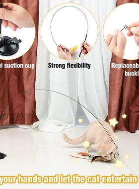 Suction Cup Simulation Bird Interactive Cat Toy Detachable R
