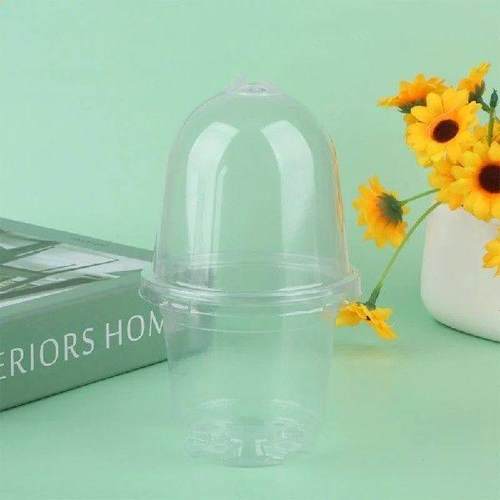 5Pcs Plant Nursery Pot Transparent Plastic PET Seed Stater - 图3