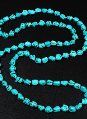 1.2 Meters Turquoise Long Necklace Design Ethnic Style Hand-