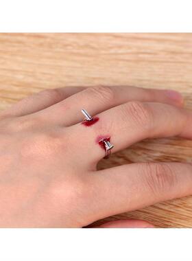 Halloween nail open ring万圣节饰品