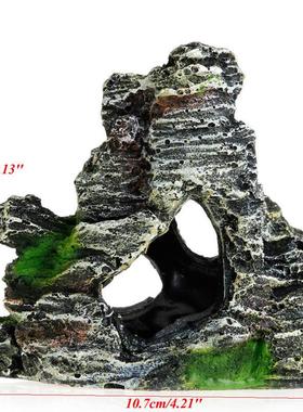 Resin Home Aquarium Rock Cave Fish Tank Decorations Ornament