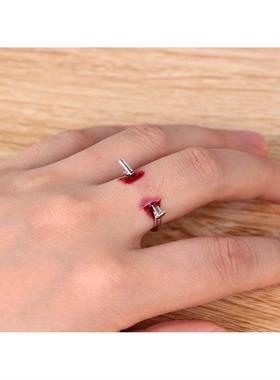 Halloween nail open ring万圣节饰品