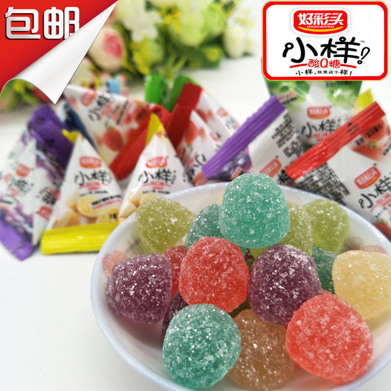 小样酸q糖儿童零食散装糖果结婚喜糖混合果味橡皮糖果汁Q软糖_虎窝淘
