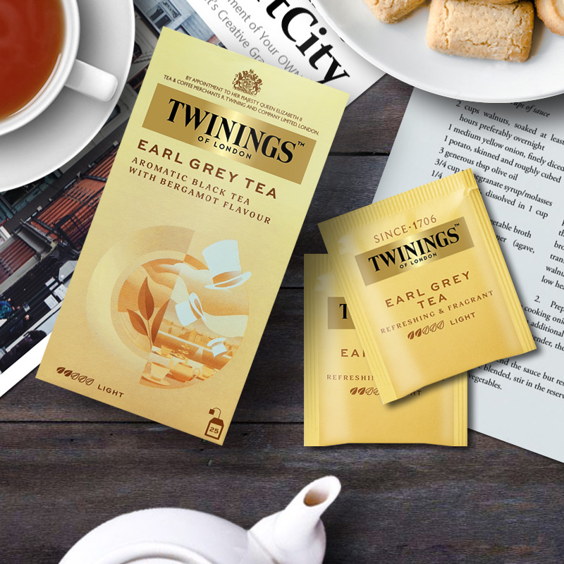 英国TWININGS川宁茶豪门伯爵英式早餐仕女大吉岭锡兰多口味袋泡茶