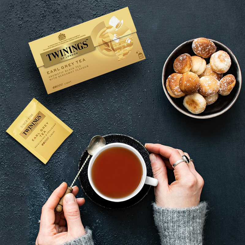 英国TWININGS川宁豪门伯爵红茶25片earl grey英式袋泡茶临期清仓