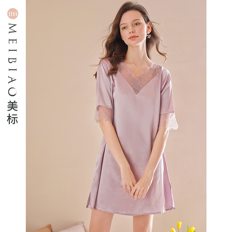 美标新款重磅春夏100%桑蚕丝睡裙 美标服饰宝航专卖睡裙