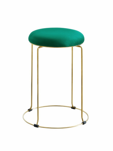Nordic simple metal round dining cair fasion makeup stool - 图3