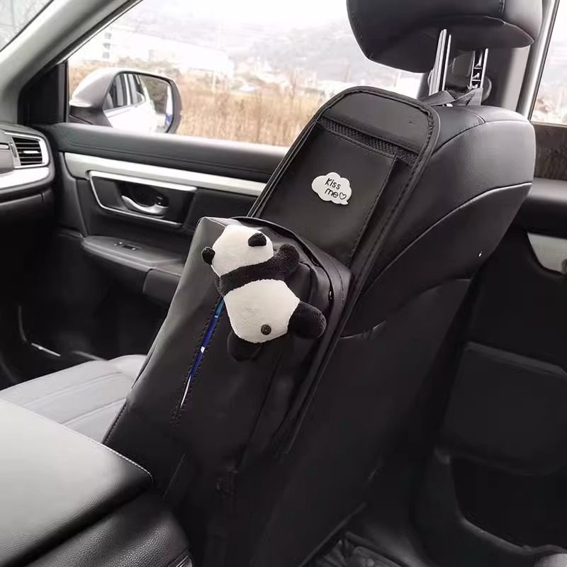 汽车座椅背侧边侧面纸巾盒套车内可爱多功能黑色车载纸抽盒包,淘宝优惠券,粉丝福利购,淘宝优惠卷