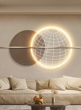 现代轻奢客厅装饰画感极简沙发背景墙挂画抽象砂岩卧室壁灯画