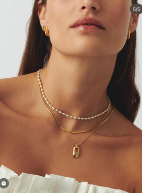 源1200！现169！英国小众 天然淡水珍珠项链 一眼贵气 复古调调