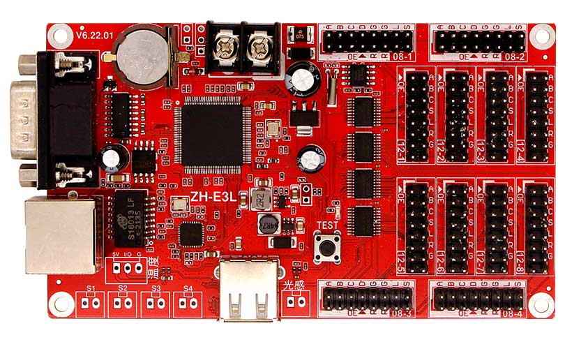 中航网口控制卡ZH-E1L E3L E5L E6L E7L E8L广告LED显示屏主板-图1