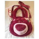 Дисней, клубника, плюшевая демисезонная сумка для телефона, мультяшная сумка на одно плечо, картхолдер, портативная небольшая сумка