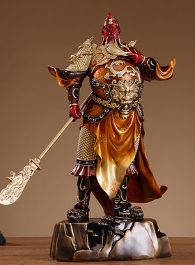 纯铜红脸关公武财神关公神像