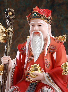 汉白玉土地公土地婆神像福德正神