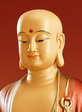 纯铜彩绘地藏王菩萨像台湾纯铜