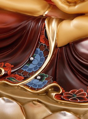 台湾全铜太古彩地藏王菩萨佛像家